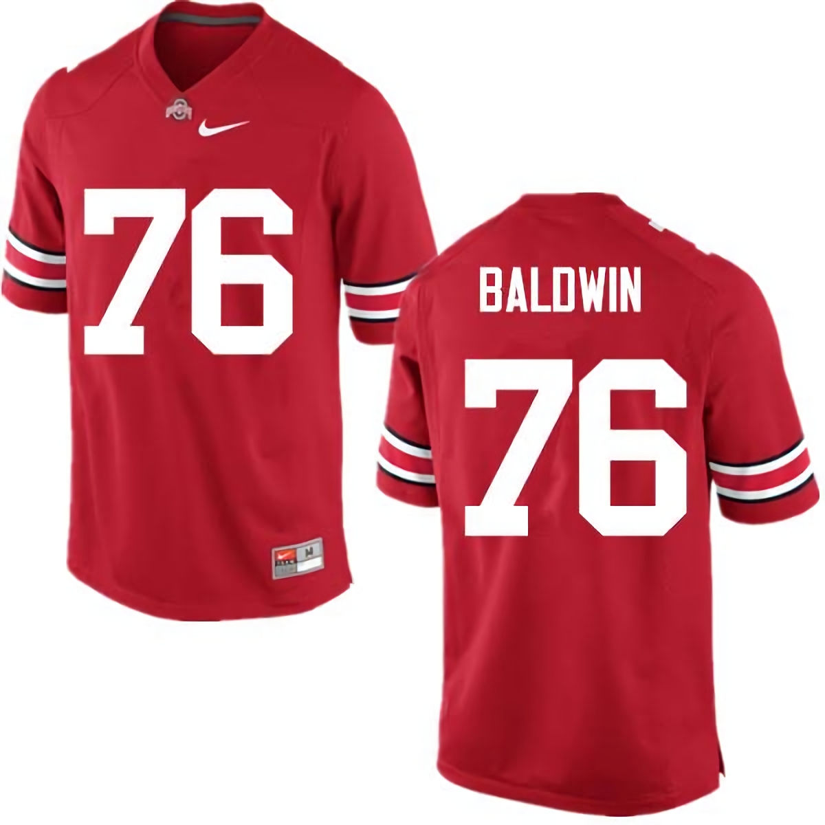 Darryl Baldwin Ohio State Buckeyes Men's NCAA #76 Nike Red College Stitched Football Jersey QIX5656CT